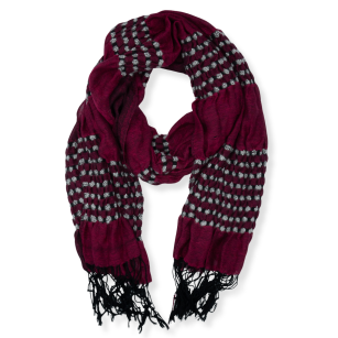WOMEN'S BURROW SCARF WITH FRINGES                                                                   SZAL-28