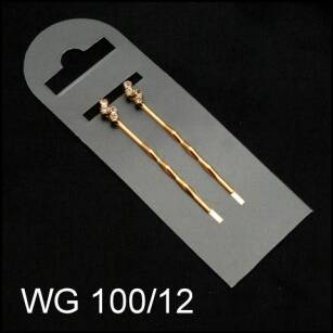 WAVED HAIR GRIP WITH JET WG 100/12