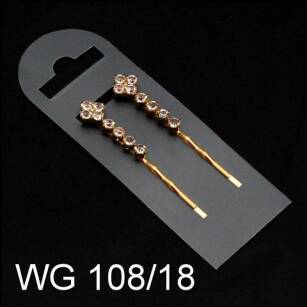 WAVED HAIR GRIP WITH JET WG 108/18