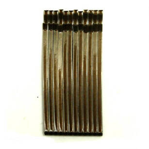 BROWN STRAIGHT HAIRGRIPS (12 PCS) 7 cm