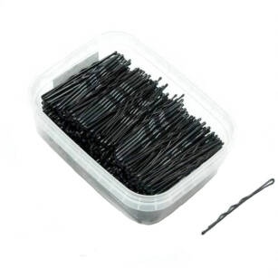 BLACK WAVED HAIRGRIPS WITH 1 BALL 6 cm 500 g