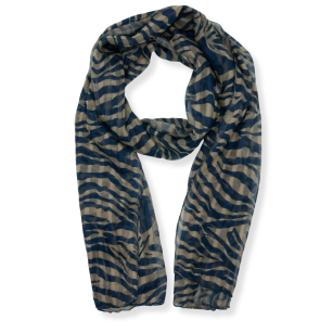 WOMEN'S SCARF, BROWN AND BLUE                                                                   SZAL-3