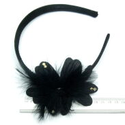 OPASKA/ FASCYNATOR DO WŁOSÓW CZARNA Z PIÓRAMI                                                      (OPFA-3 SAH) - 3