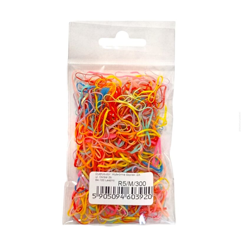 GUMKI RECEPTURKI SILIKONOWE KOLOROWE 300 SZTUK                                    (R5/M/300)