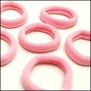 GUMKI DO WŁOSÓW FROTKI DUŻE-JASNY RÓŻ (10 SZT) 0245-58 - 2