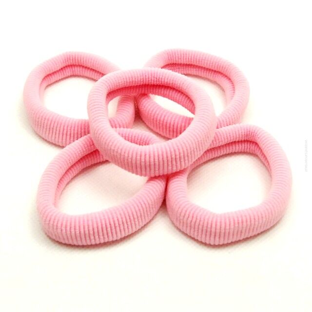 GUMKI DO WŁOSÓW FROTKI DUŻE-JASNY RÓŻ (10 SZT) 0245-58