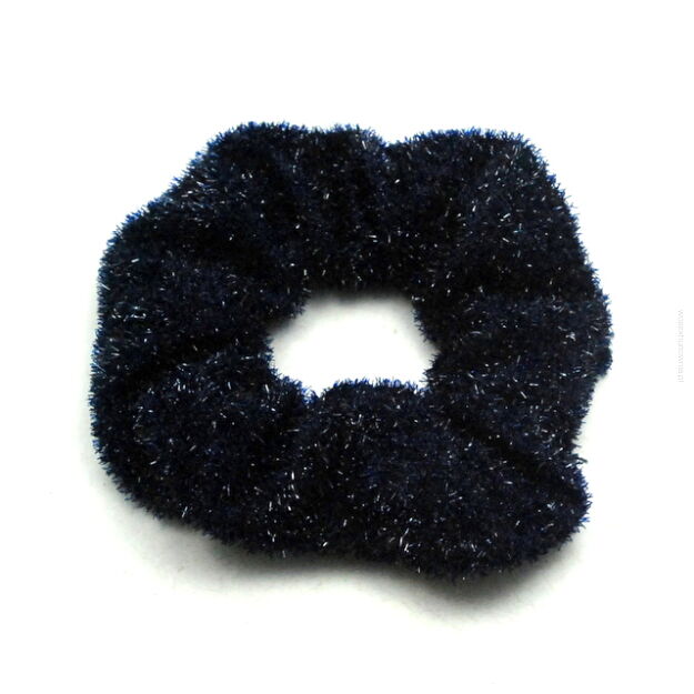 GUMKA/ SCRUNCHIE GRANATOWA ZE SREBRNĄ NITKĄ                                                  0103-501