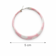 KOLCZYKI KOŁA RÓŻOWE W KROPKI PIN UP 0608-57 - 4