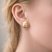 KLIPSY OZDOBNE-OWALNE W ZŁOTYM KOLORZE  0611-791 - 2