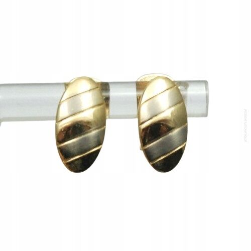 KLIPSY OZDOBNE-OWALNE W ZŁOTYM KOLORZE  0611-791