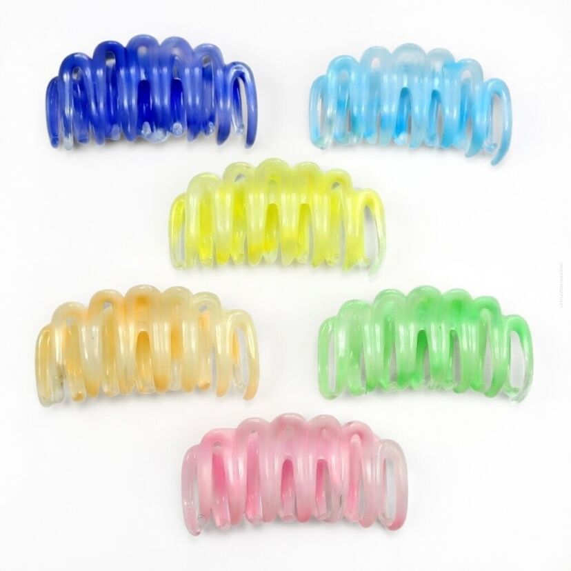 SZCZĘKI / KLAMRY DO WŁOSÓW KOLOROWE 6 SZTUK                                                                                  (O340-16 SAM)
