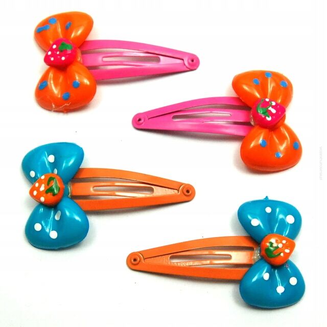 SPINKI / PYKI DO WŁOSÓW DZIECIĘCE KOKARDKI 4 SZTUKI (0169-533)