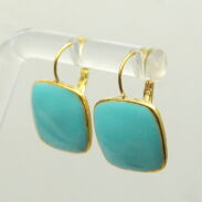 KOLCZYKI WISZĄCE EMALIOWANE NIEBIESKIE                                           (1641-1 SAM) - 3