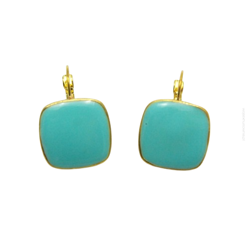 KOLCZYKI WISZĄCE EMALIOWANE NIEBIESKIE                                           (1641-1 SAM)