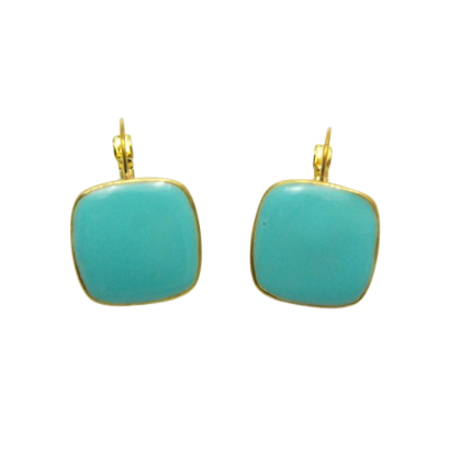 KOLCZYKI WISZĄCE EMALIOWANE NIEBIESKIE                                           (1641-1 SAM)