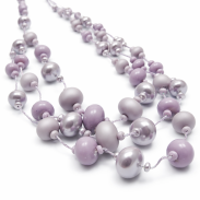 NASZYJNIK / WISIOREK Z FIOLETOWYMI KORALIKAMI (N-0602/5/3R A-1 SAM C) - 3