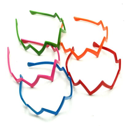 OPASKI DO WŁOSÓW ZYGZAKI KOLOROWE  5 SZTUK                                                                           (5916 SA)