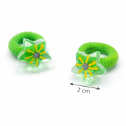GUMKI DO WŁOSÓW DZIECIĘCE ZIELONE GWIAZDKI 4 SZTUKI (0194-36 SAMH) - 2