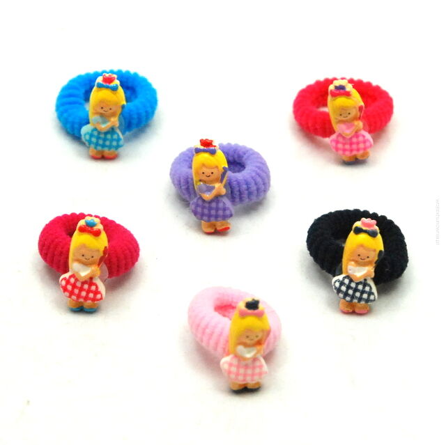 GUMKI DO WŁOSÓW DZIECIĘCE DZEWCZYNKA W SPÓDNICZCE 12 SZTUK 0289-12