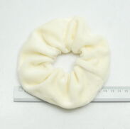 GUMKA DO WŁOSÓW WELUR SCRUNCHIE ECRU PRODUKT POLSKI 0103-C - 2