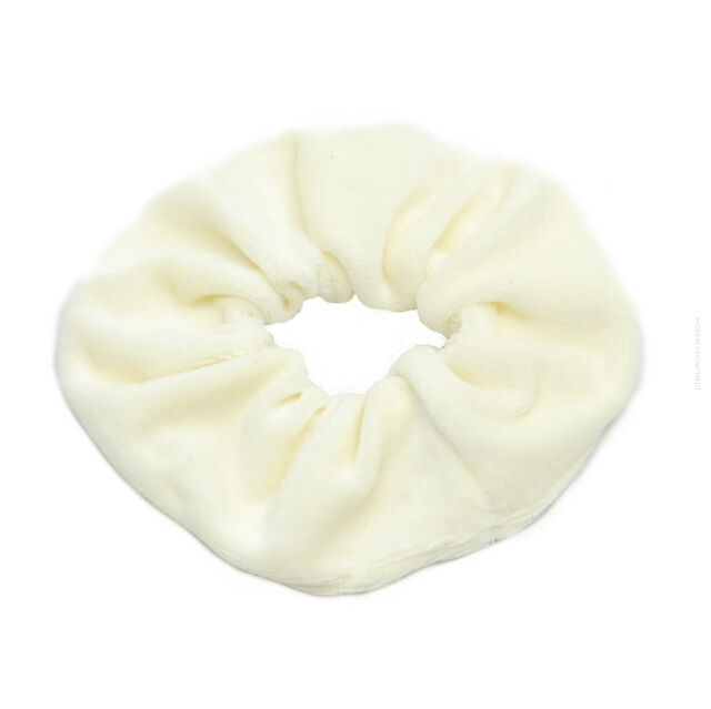 GUMKA DO WŁOSÓW WELUR SCRUNCHIE ECRU PRODUKT POLSKI 0103-C