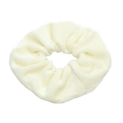 GUMKA DO WŁOSÓW WELUR SCRUNCHIE ECRU PRODUKT POLSKI 0103-C