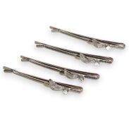 WSUWKI DO WŁOSÓW OZDOBNE SREBRNE KOMPLET 4 SZTUKI     (5992-7 SA) - 2