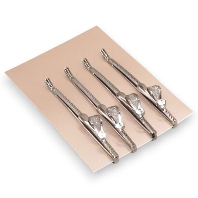 WSUWKI DO WŁOSÓW OZDOBNE SREBRNE KOMPLET 4 SZTUKI     (5992-7 SA)