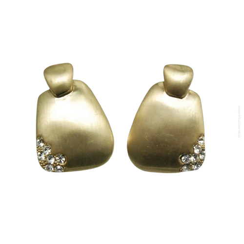 KOLCZYKI METALOWE OZDOBNE W ZŁOTYM KOLORZE Z CYRKONIAMI                                                                            (7839 SA)