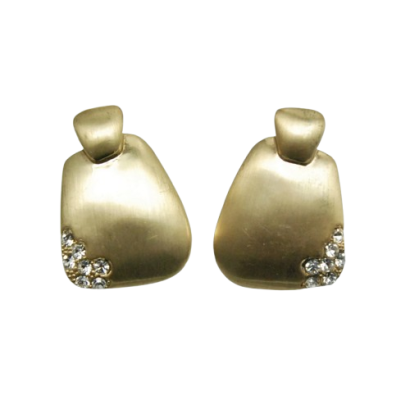 KOLCZYKI METALOWE OZDOBNE W ZŁOTYM KOLORZE Z CYRKONIAMI                                                                            (7839 SA)