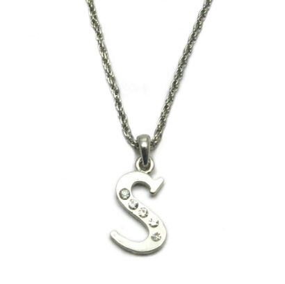 NASZYJNIK METALOWY Z ZAWIESZKĄ  LITERKA "S"                                                                           (0608-508)