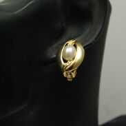 KLIPSY OZDOBNE W KOLORZE ZŁOTYM Z PEREŁKĄ                                                        (8757 SA) - 3