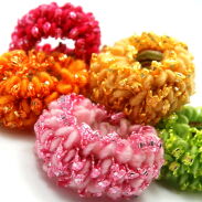 GUMKI DO WŁOSÓW FROTKI DUŻE KOLOROWE 12 SZTUK (0060 SA) - 2