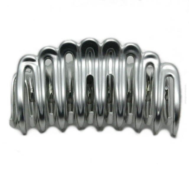 SZCZĘKI DO WŁOSÓW DUŻE MATOWE SREBRNE (2 SZTUKI)                                                                   0162-28