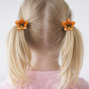 GUMKI DO WŁOSÓW DZIECIĘCE POMARAŃCZOWE GWIAZDKI 4 SZTUKI (0194-25 SAMH) - 2