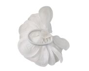 GUMKA DO WŁOSÓW Z OZDOBNYM KWIATKIEM BIAŁA 0214-606 - 2