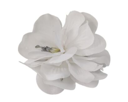 GUMKA DO WŁOSÓW Z OZDOBNYM KWIATKIEM BIAŁA 0214-606