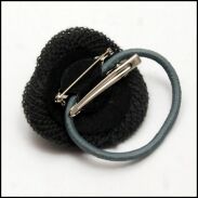 BROSZKI / PELIKANY / GUMKI DO WŁOSÓW KOLOR SZARY CZARNY (3 SZTUKI)   0615-60 - 3