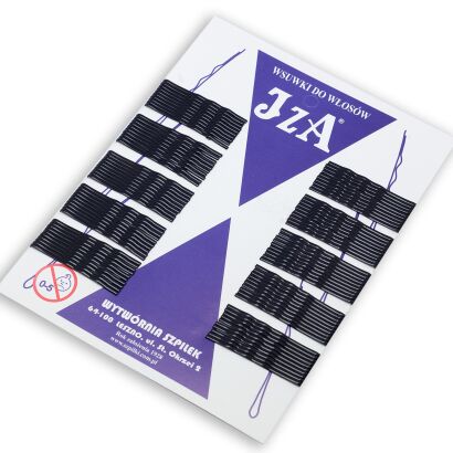 WSUWKI IZA DO WŁOSÓW KARBOWANE CZARNE 5 CM Z KULKĄ 100 SZTUK                               (0520/100)