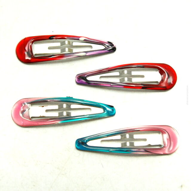 PYKI / SPINKI DO WŁOSÓW DUŻE OBLANE PLASTIKIEM 4 SZTUKI                     (5589 SA)