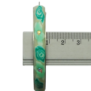 KOLCZYKI  METALOWE KOŁA W KWIATKI                                                    (0611-1067 SAH) - 3