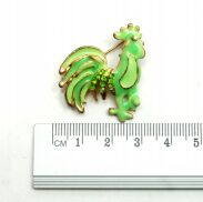 BROSZKA ZIELONA METALOWA 