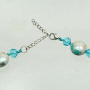 KOMPLET BIŻUTERII KORALE +KOLCZYKI TURKUSOWY 0644-19 - 5