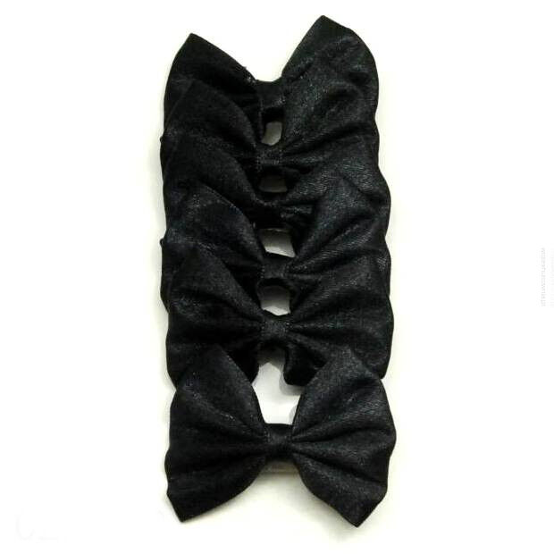 SPINKI DO WŁOSÓW KOKARDKI CZARNE  6 SZTUK (0338-56)