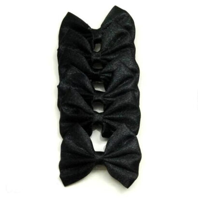 SPINKI DO WŁOSÓW KOKARDKI CZARNE  6 SZTUK (0338-56)