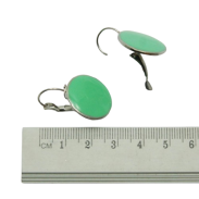 KOLCZYKI WISZĄCE EMALIOWANE ZIELONE OKRĄGŁE                                            (9354 SAM) - 2