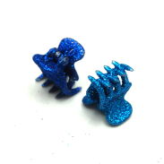 SZCZĘKI / KRABIKI BROKATOWE MAŁE NIEBIESKIE (50 SZTUK)                                0245-65 - 2