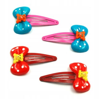 SPINKI / PYKI DO WŁOSÓW DZIECIĘCE KOKARDKI 4 SZTUKI (0169-516)