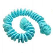 GUMKI DO WŁOSÓW WISZĄCE KRĘCONE BŁĘKITNE 2 SZTUKI (0294-502 SA) - 2