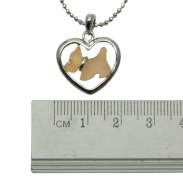 NASZYJNIK / WISIOREK NA ŁAŃCUSZKU Z SERDUSZKIEM                                           0611-4876-4 A/S - 2